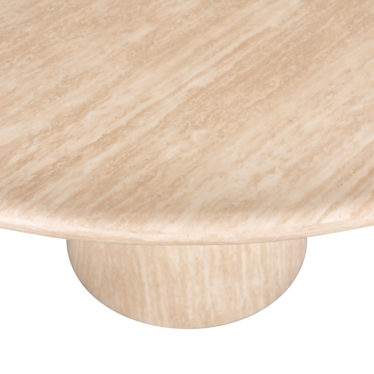 Eetkamertafel Fictus beige Ø140 cm - Afbeelding 3