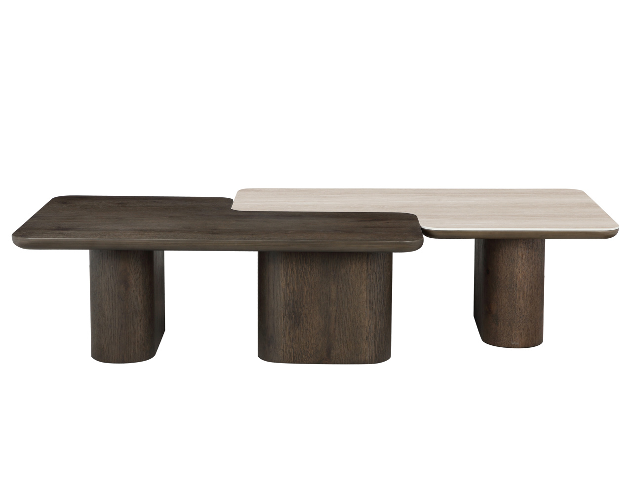 Salontafel Nando bruin set van 2