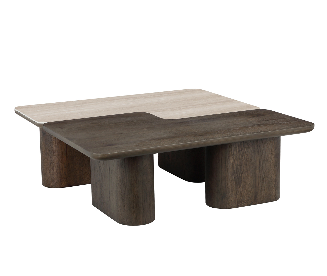 Salontafel Nando bruin set van 2 - Afbeelding 3