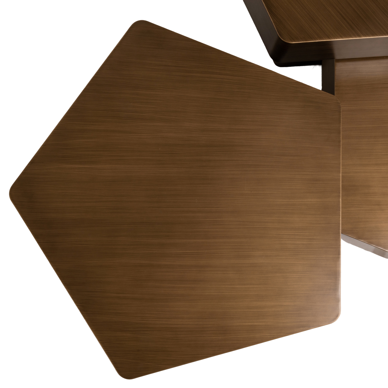 Salontafel Hexa geborsteld goud set van 3 - Afbeelding 5