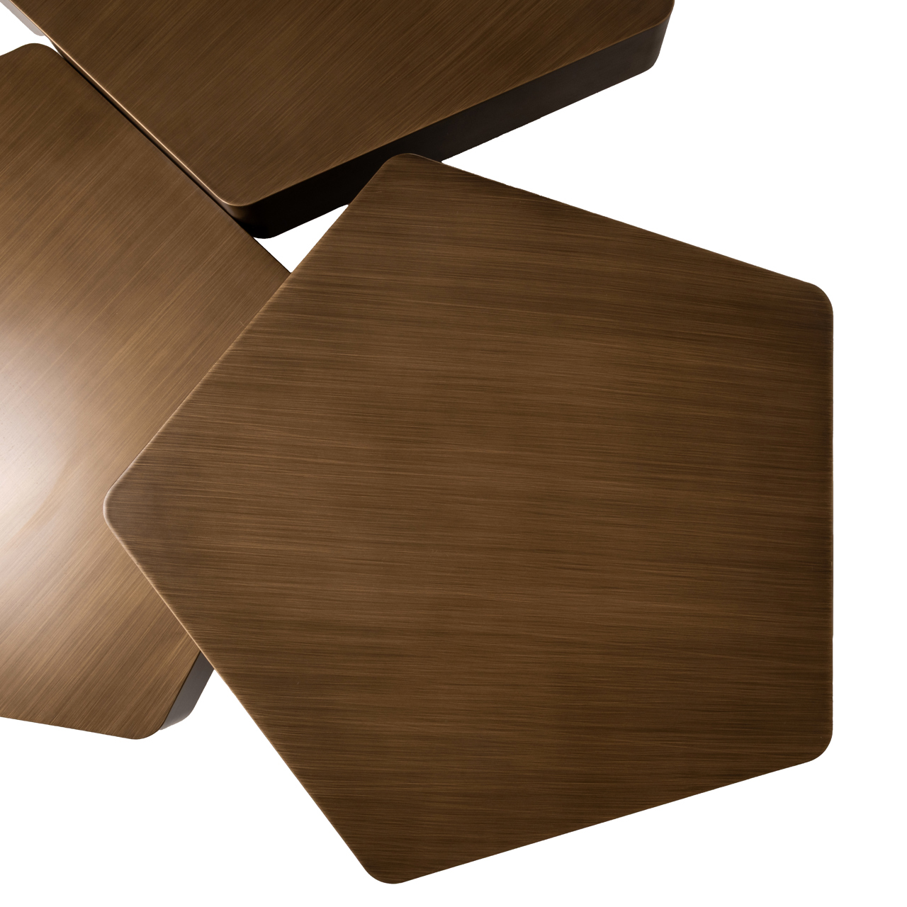 Salontafel Hexa geborsteld goud set van 3 - Afbeelding 6