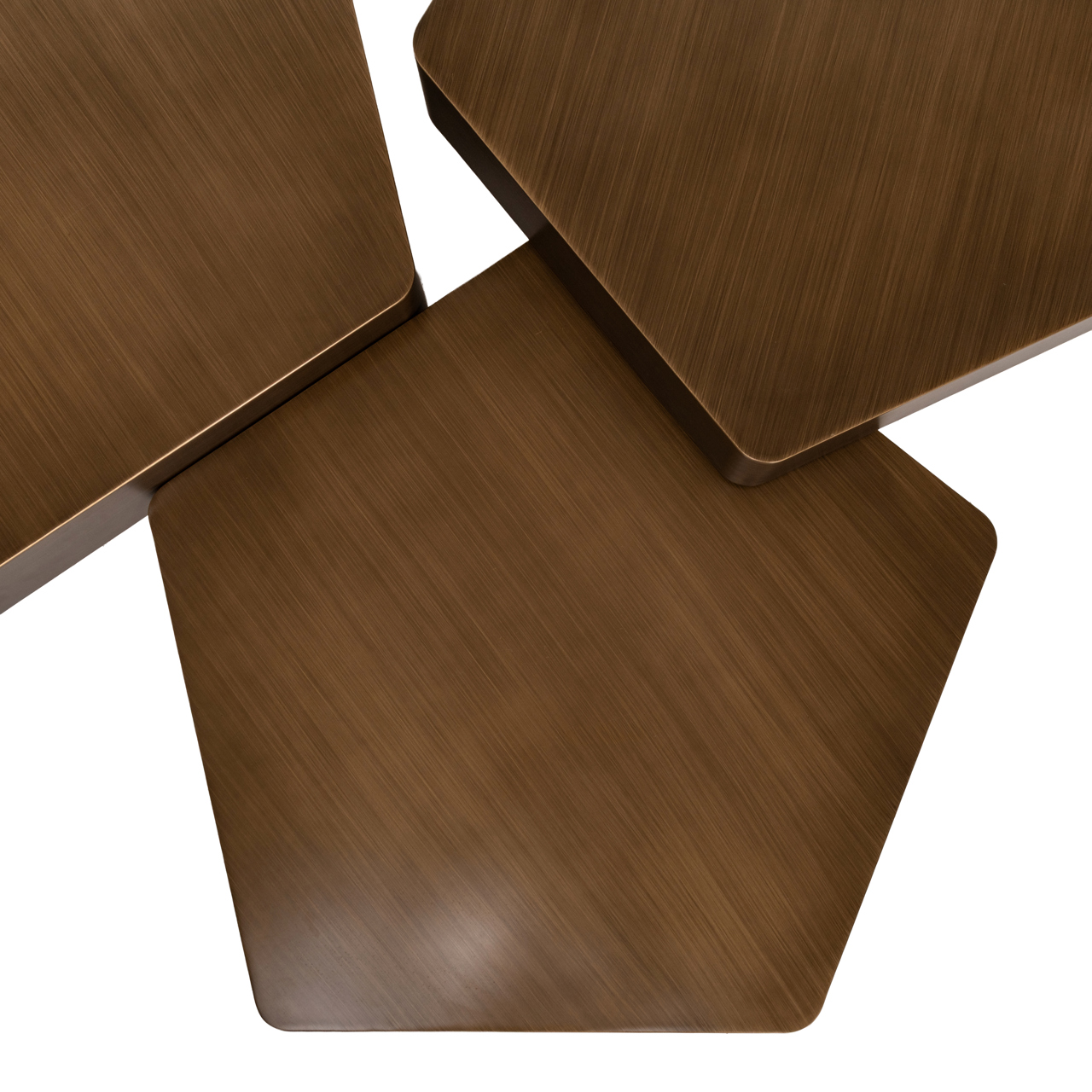 Salontafel Hexa geborsteld goud set van 3 - Afbeelding 7