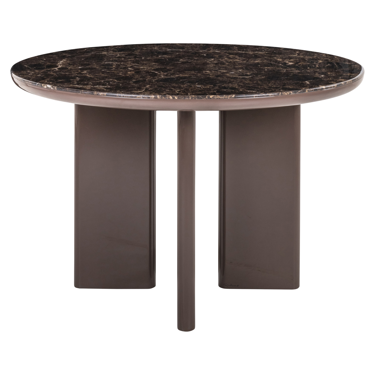Eetkamertafel Almundi chocolat bruin Ø120 cm - Afbeelding 3