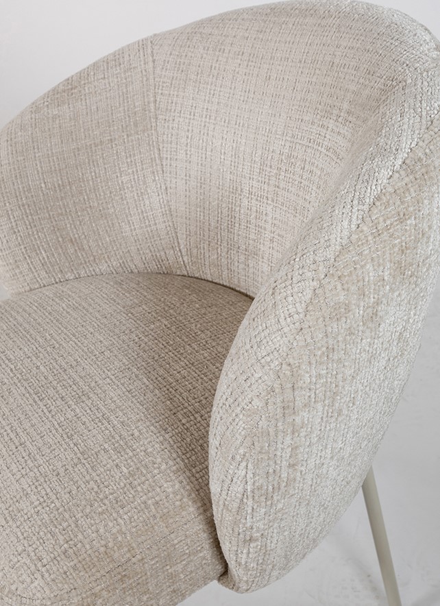 Eetkamerstoel Adele poten Cremona 04 beige taupe set van 2 - Afbeelding 6