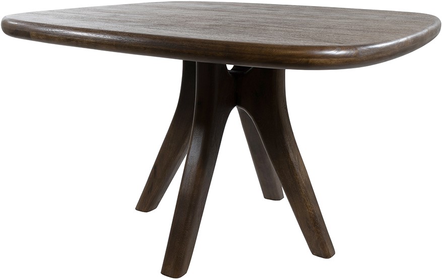Eetkamertafel stuiver vorm Espresso bruin mangohout 120 cm - Afbeelding 2