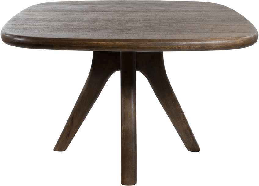 Eetkamertafel stuiver vorm Espresso bruin mangohout 120 cm - Afbeelding 3