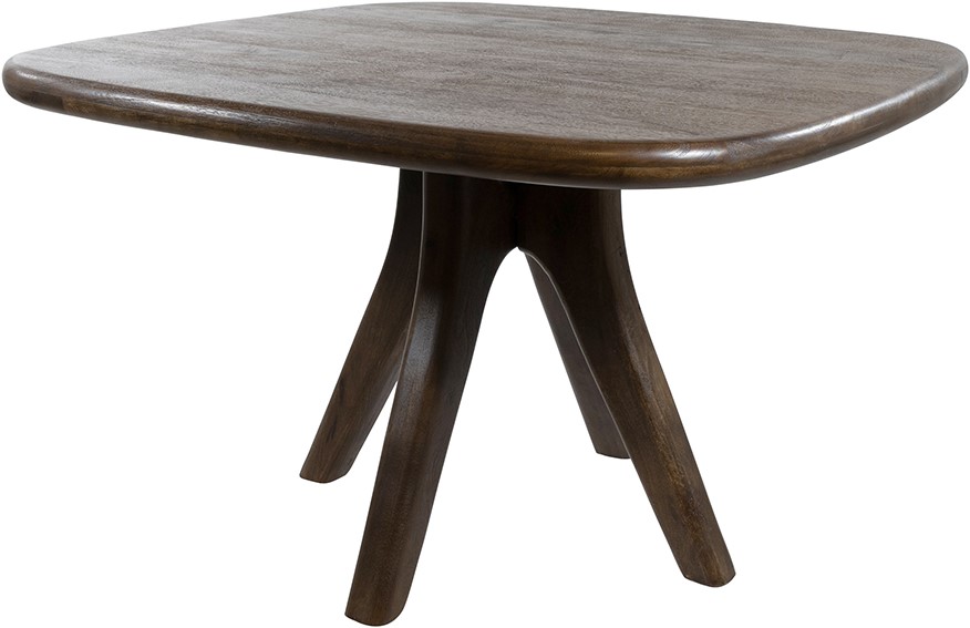 Eetkamertafel stuiver vorm Espresso bruin mangohout 150 cm
