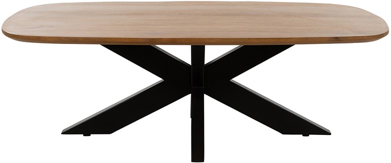 Salontafel deens Smooth ovaal naturel mangohout 120 cm - Afbeelding 2