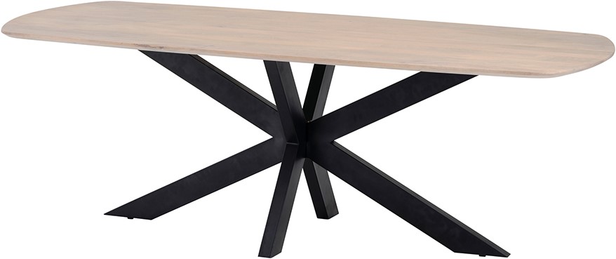 Eetkamertafel deens Ashblond ovaal mangohout 160 cm