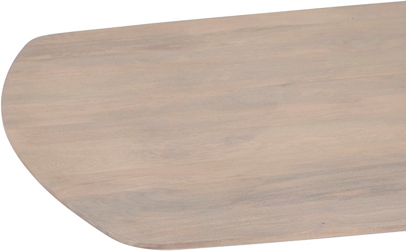 Eetkamertafel deens Ashblond ovaal mangohout 160 cm - Afbeelding 3