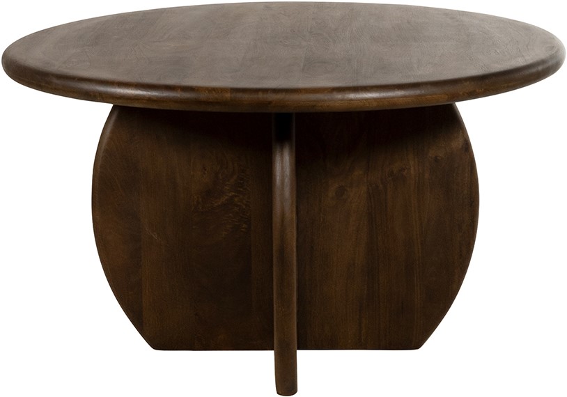 Eetkamertafel Walnut bruin mangohout Ø130 cm - Afbeelding 2