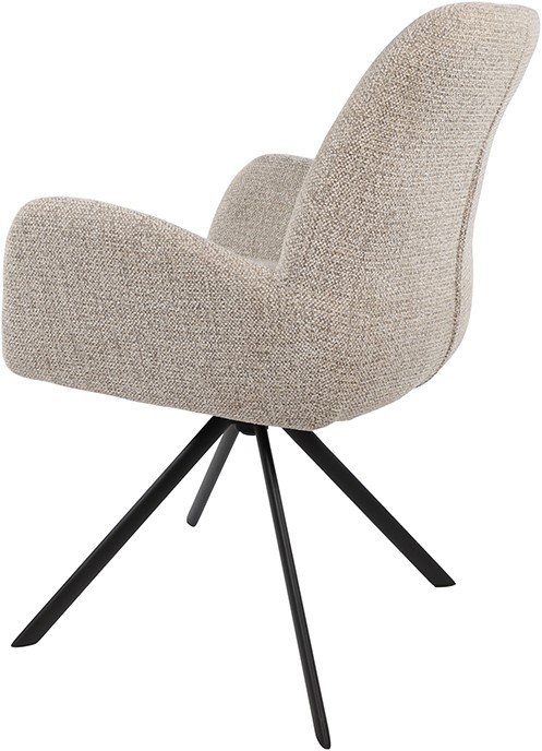 Armstoel Charles draaipoot 360 Milan 120 naturel set van 2 - Afbeelding 2