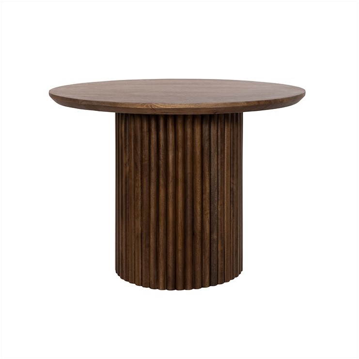 Salontafel Walnut bruin mangohout Ø60 cm