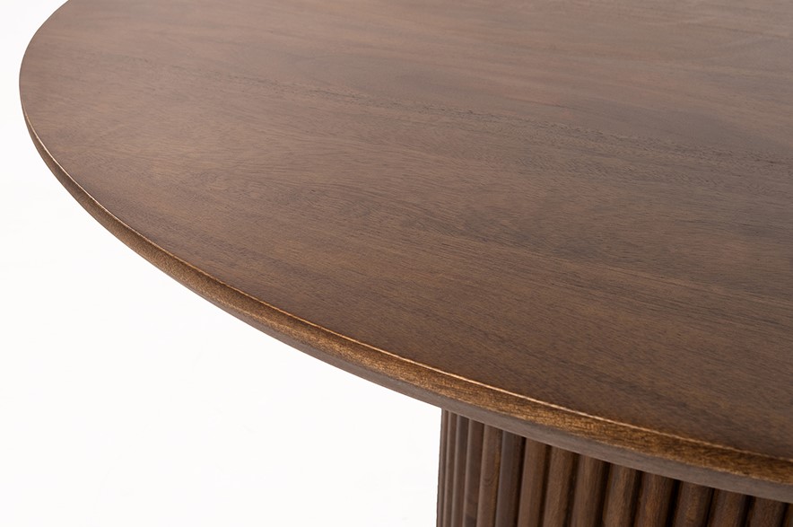 Salontafel Walnut bruin mangohout Ø60 cm - Afbeelding 2