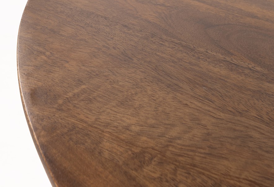 Salontafel Walnut bruin mangohout Ø60 cm - Afbeelding 4