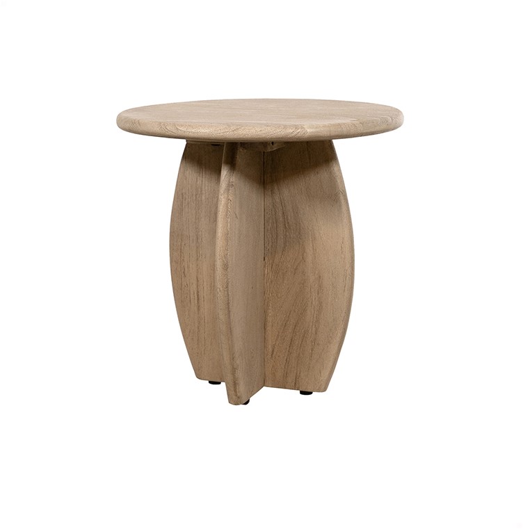 Bijzettafel Weathered acaciahout Ø50 cm