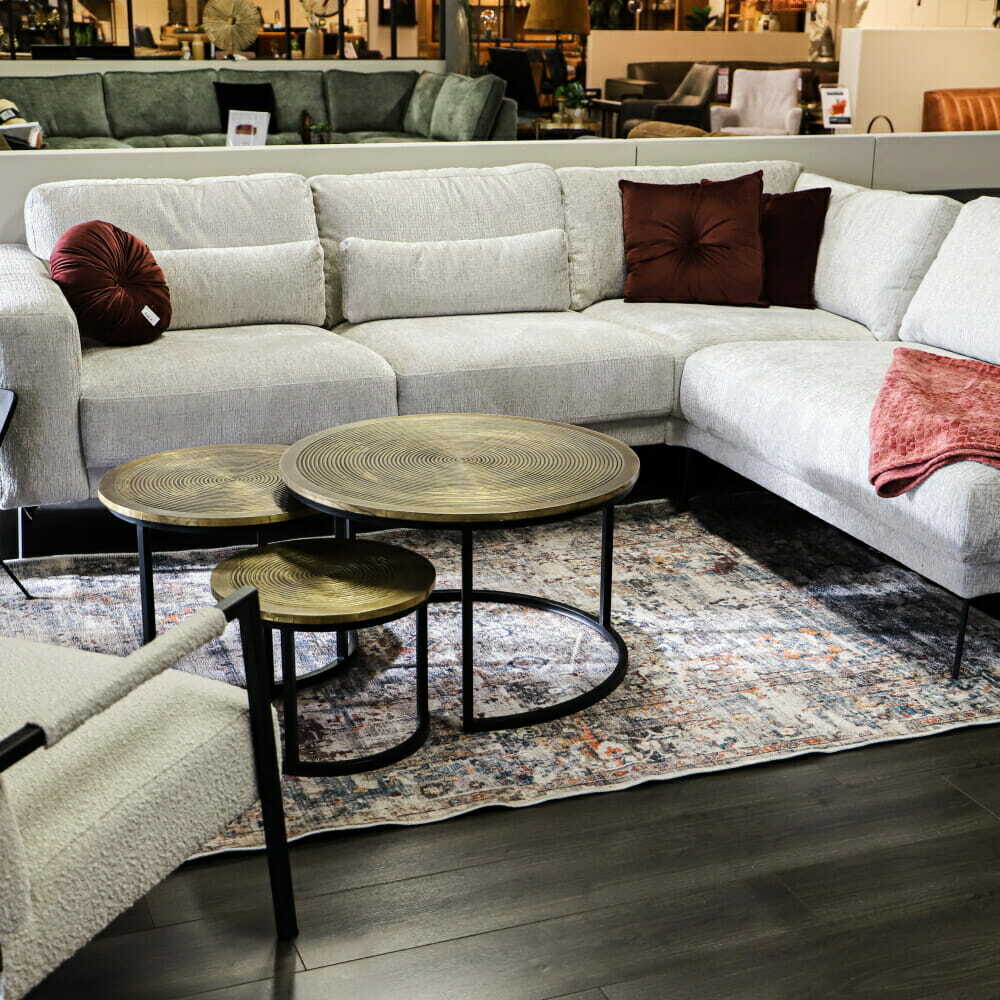 Driedelige salontafelset Dubai - Brons - 78 x 78 cm - Afbeelding 3