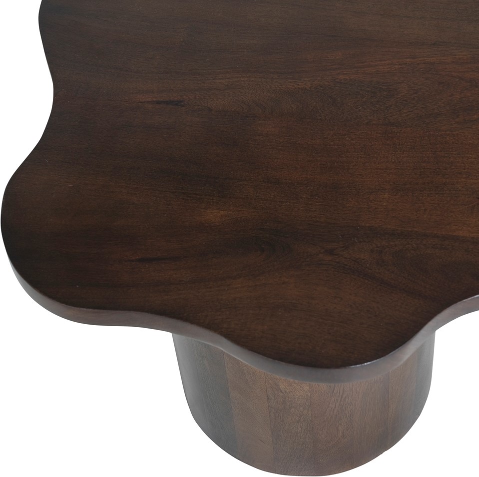 Salontafel Fiore Walnut bruin mangohout 98 cm - Afbeelding 2