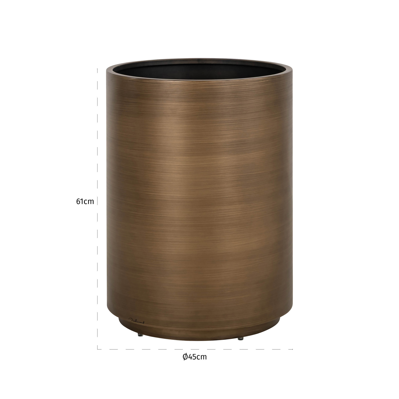Plantenbak Dira geborsteld goud Ø45 cm - Afbeelding 2