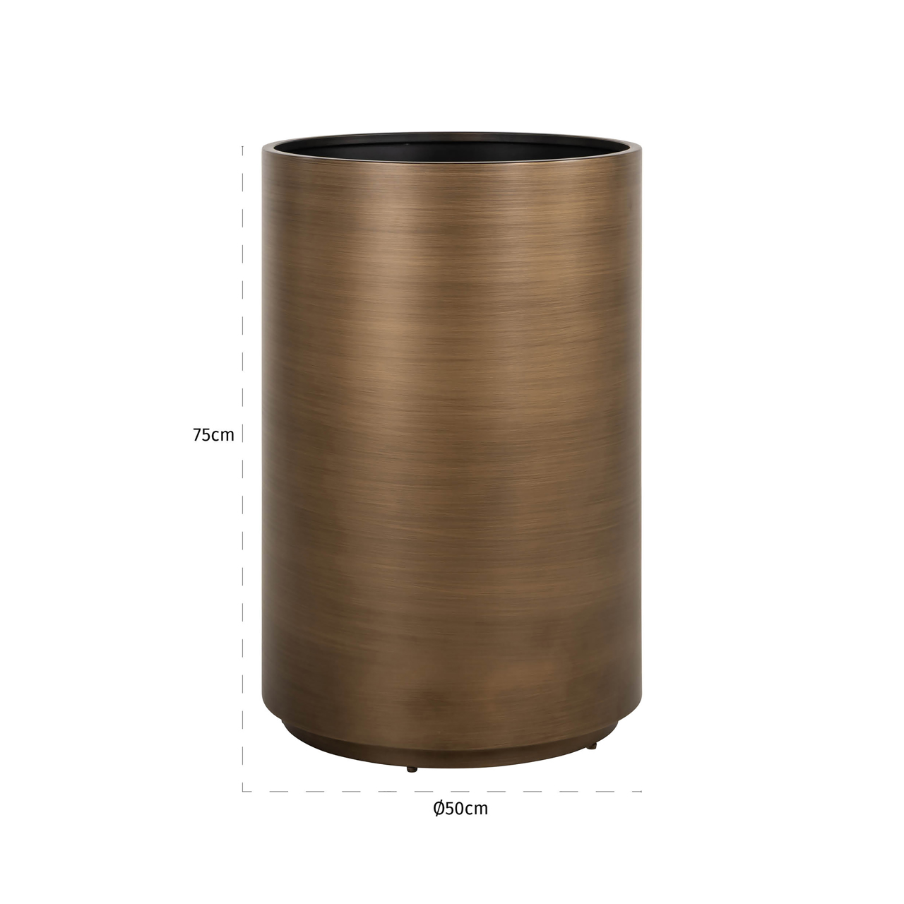 Plantenbak Dira geborsteld goud Ø50 cm - Afbeelding 2
