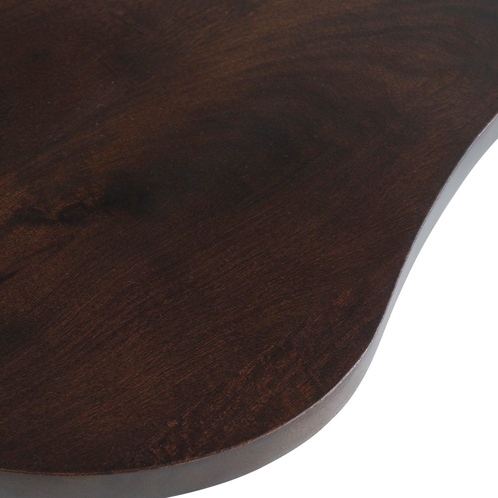 Salontafel Firenze boon vorm Walnut bruin mangohout 85 cm - Afbeelding 4