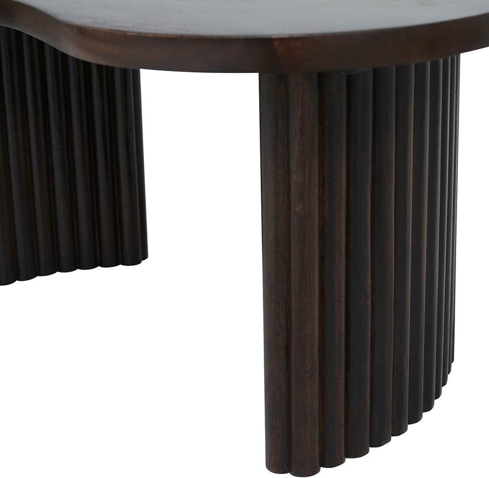 Salontafel Firenze boon vorm Walnut bruin mangohout 85 cm - Afbeelding 5