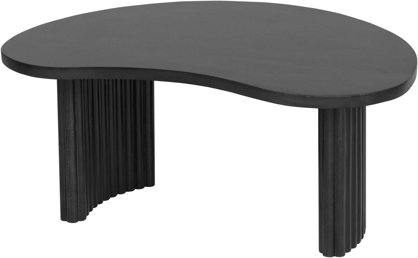 Salontafel Firenze boon vorm zwart 85 cm