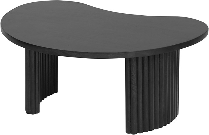Salontafel Firenze boon vorm zwart 85 cm - Afbeelding 2