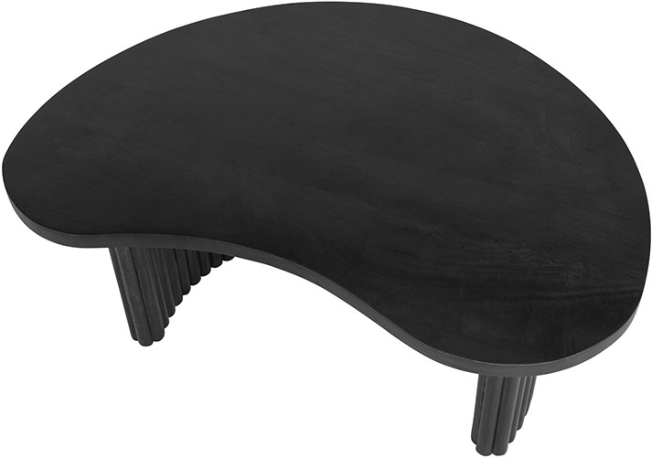 Salontafel Firenze boon vorm zwart 85 cm - Afbeelding 4