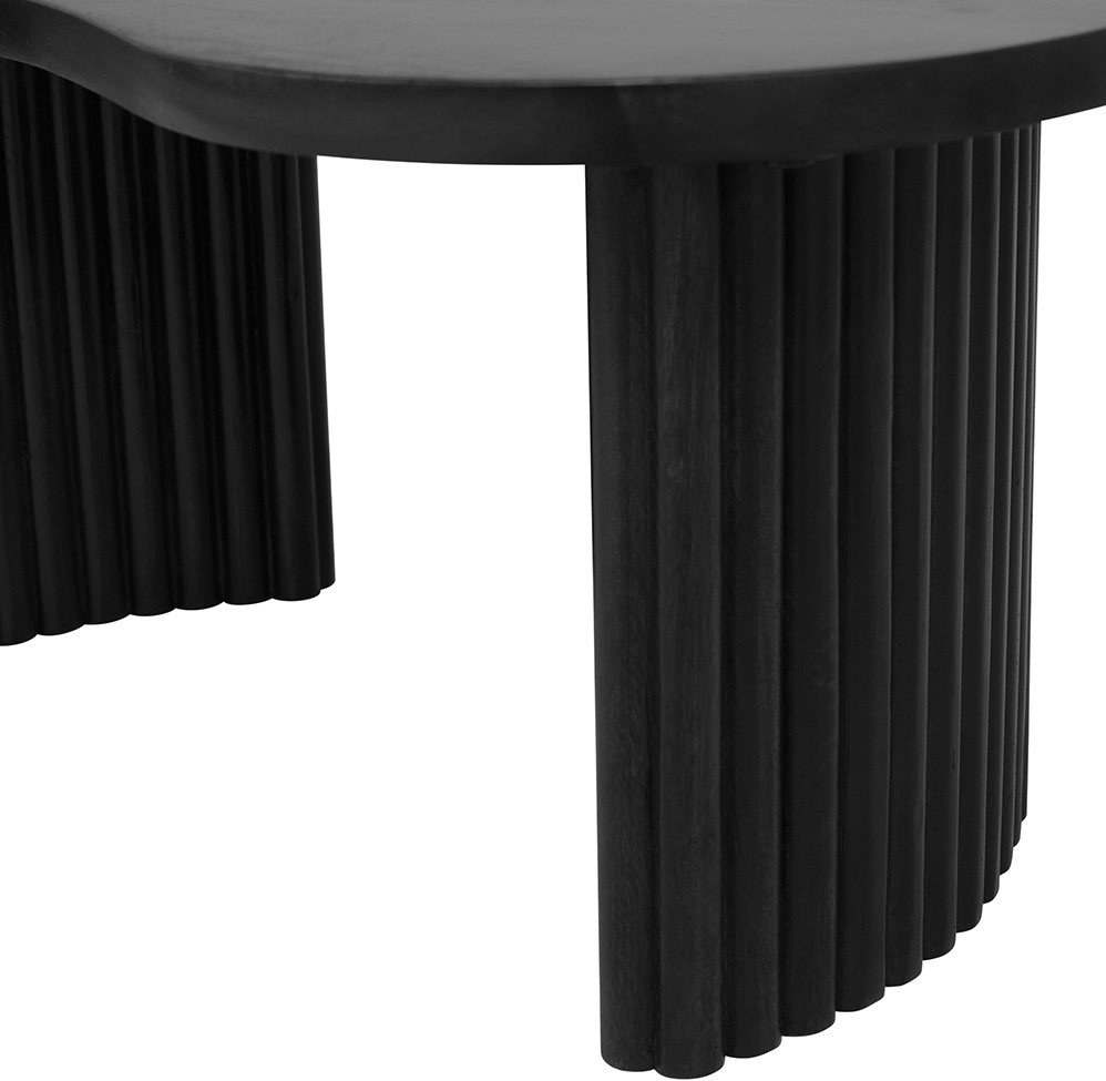 Salontafel Firenze boon vorm zwart 85 cm - Afbeelding 5