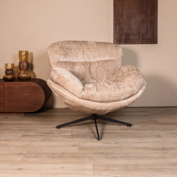 Fauteuil Carlson neutraal geweven stof