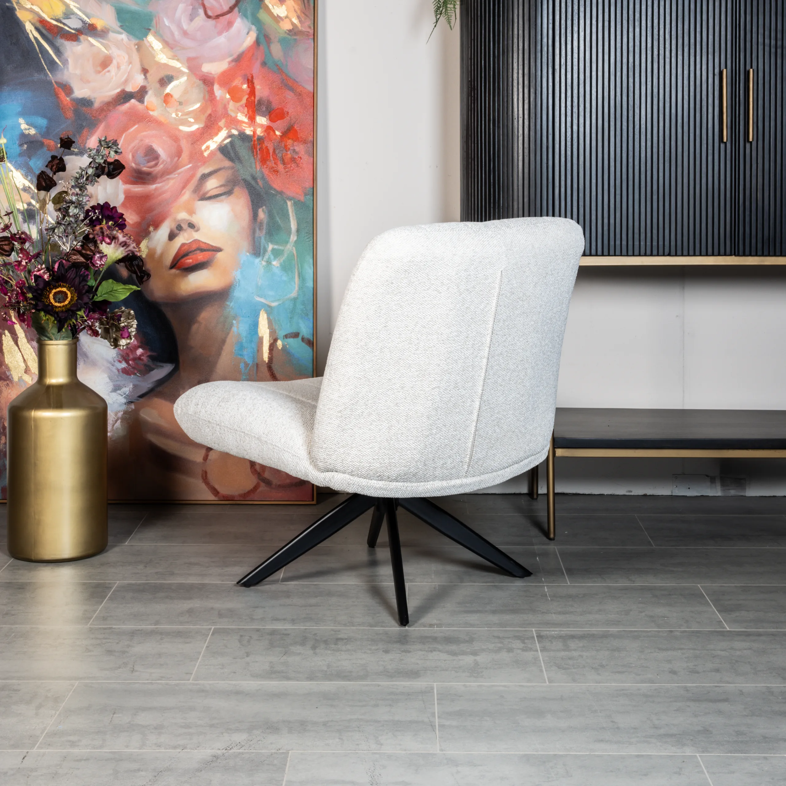 Fauteuil Joey geweven stof - Afbeelding 2