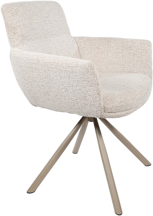 Armstoel Harry draaipoot 360 Present 120 taupe champagne set van 2 - Afbeelding 4