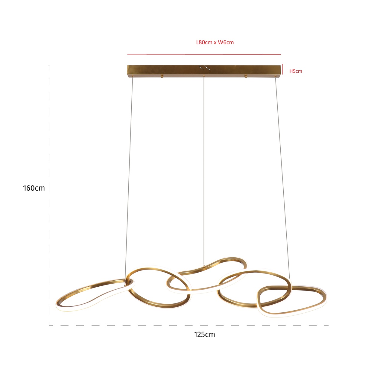 Hanglamp Flyn geborsteld goud - Afbeelding 2