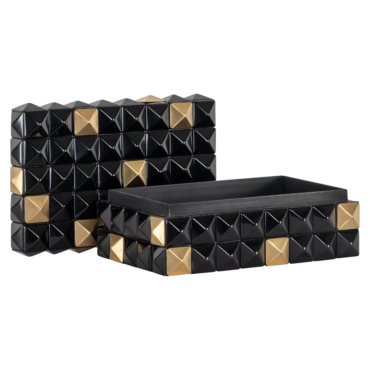Opbergdoos Velicia zwart/goud - Afbeelding 7