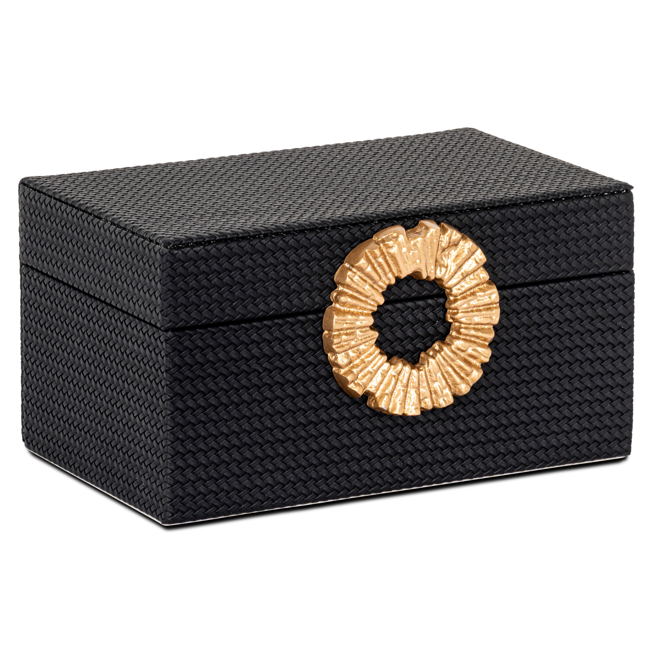 Opbergdoos Amal small zwart/goud