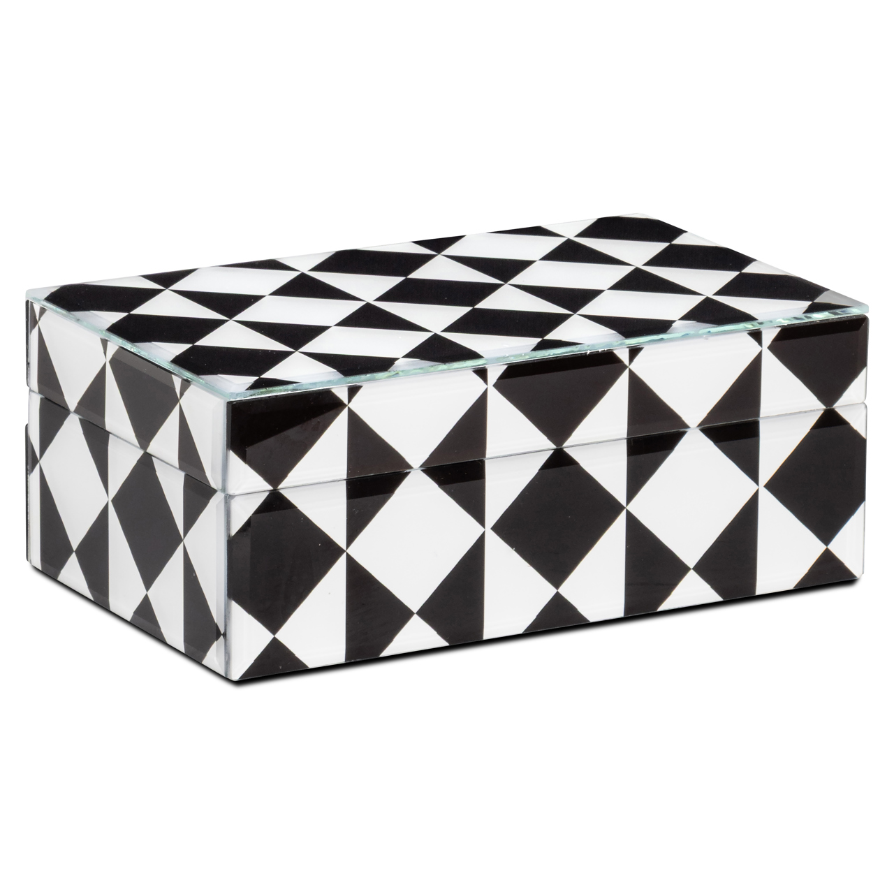 Opbergdoos Silas black/white small