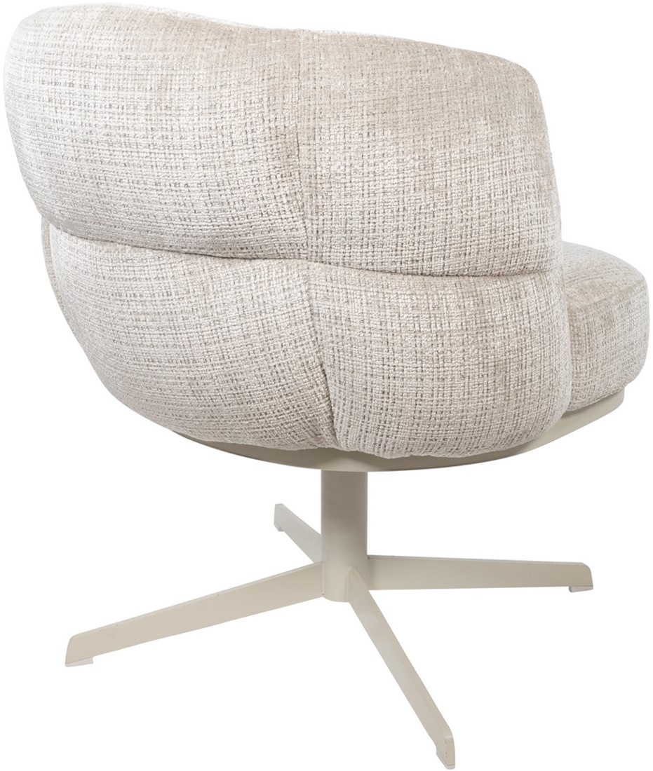 Eetkamerstoel JLo draaipoot 360 Cremona 04 beige taupe - Afbeelding 3