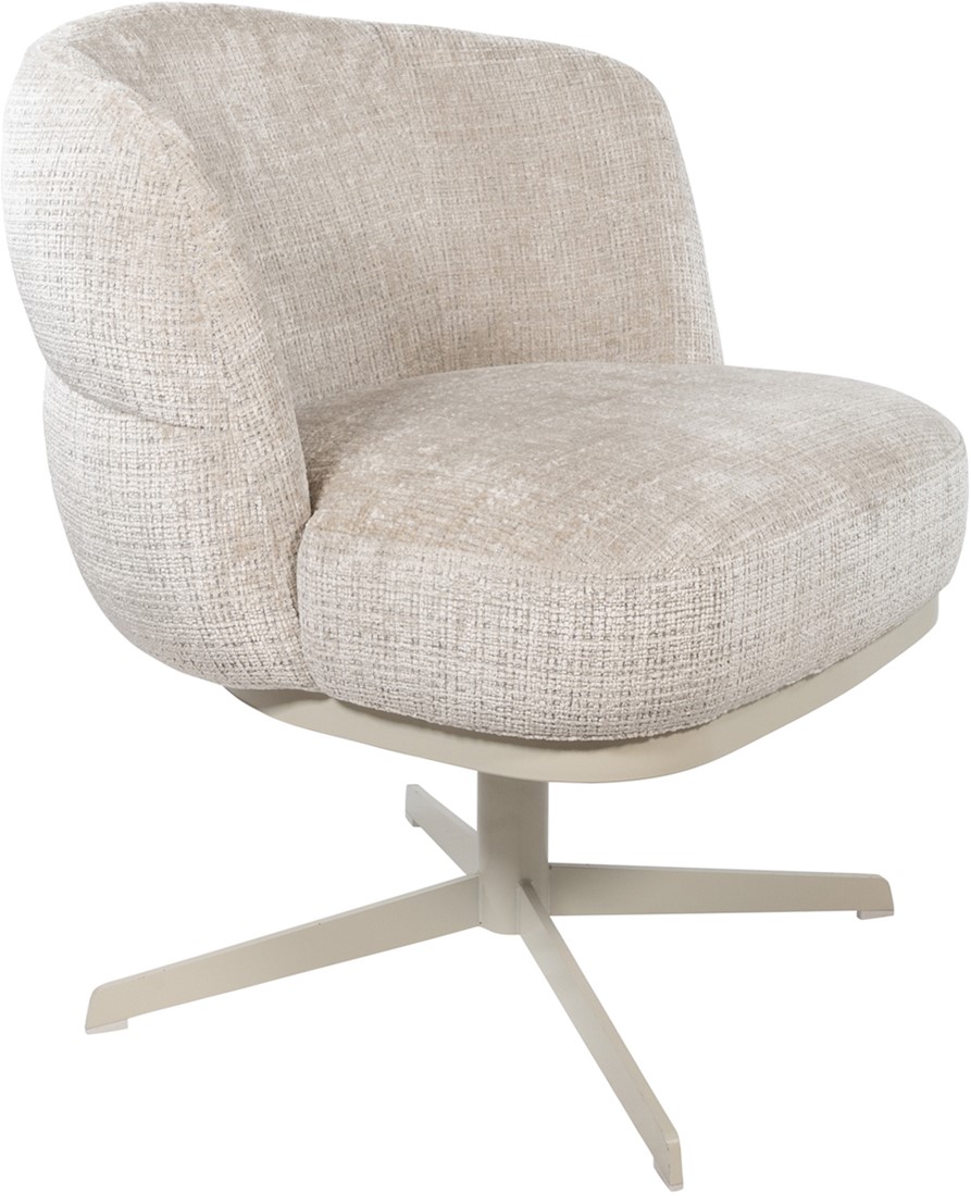 Eetkamerstoel JLo draaipoot 360 Cremona 04 beige taupe - Afbeelding 4