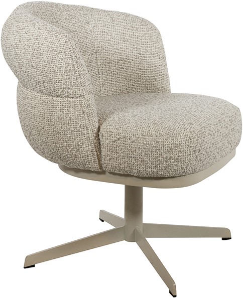Eetkamerstoel JLo draaipoot 360 Cuzco Fog 3 beige - Afbeelding 4