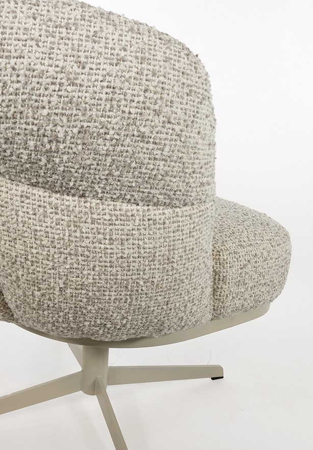 Eetkamerstoel JLo draaipoot 360 Cuzco Fog 3 beige - Afbeelding 5