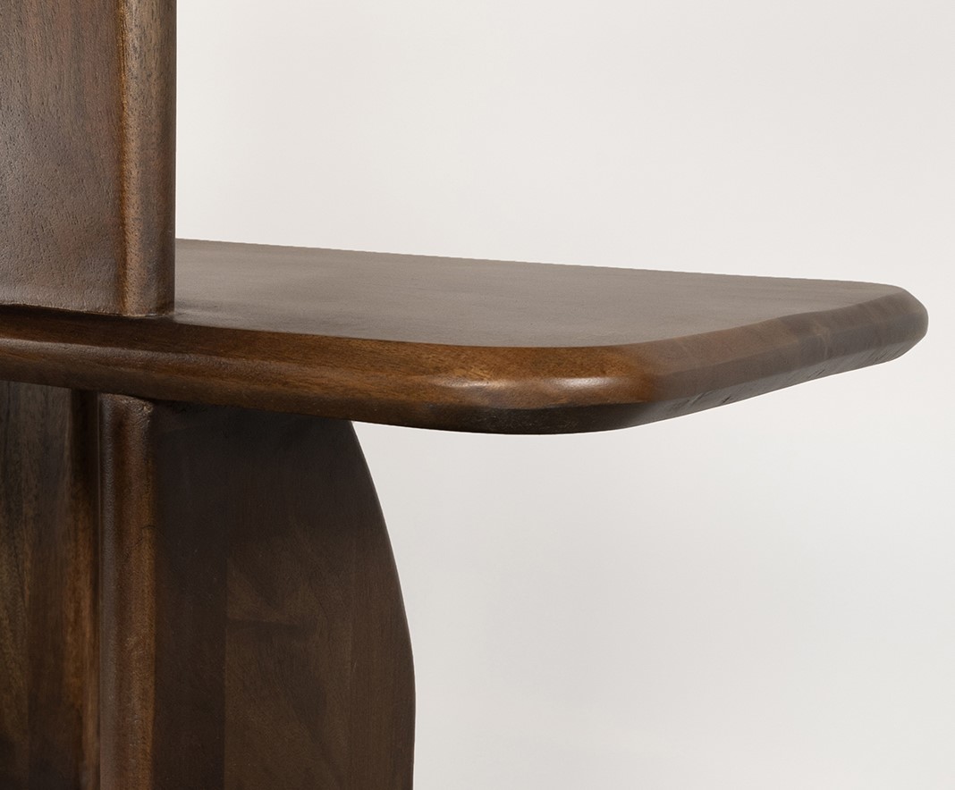 Boekenkast Oregano Walnut bruin mangohout 140 cm - Afbeelding 4
