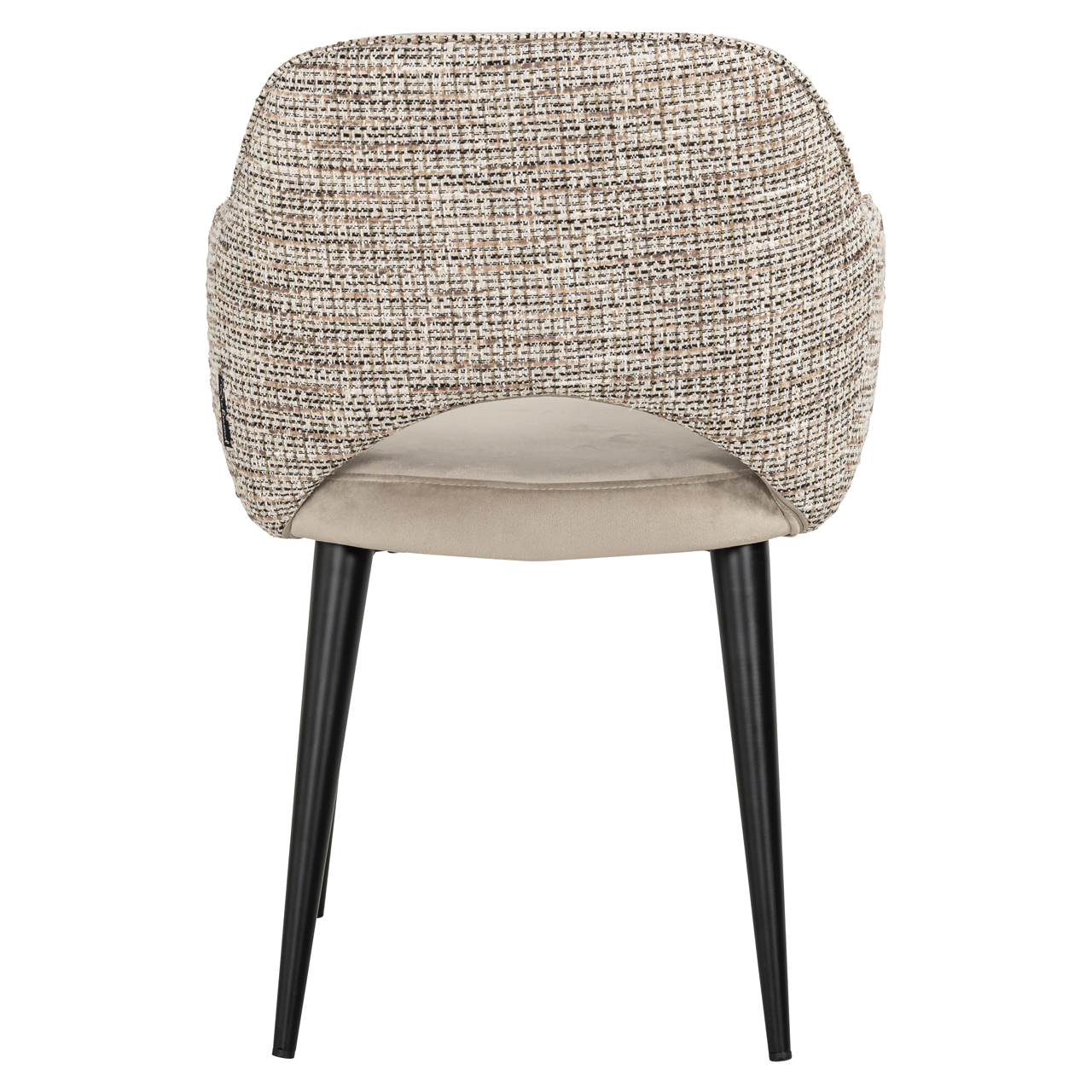 Eetkamerstoel Giovanna trendy brandvertragend naturel khaki velours - Afbeelding 3