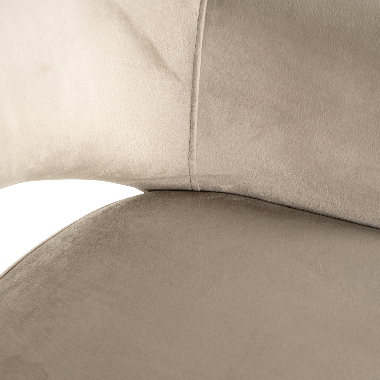 Eetkamerstoel Giovanna trendy brandvertragend naturel khaki velours - Afbeelding 6