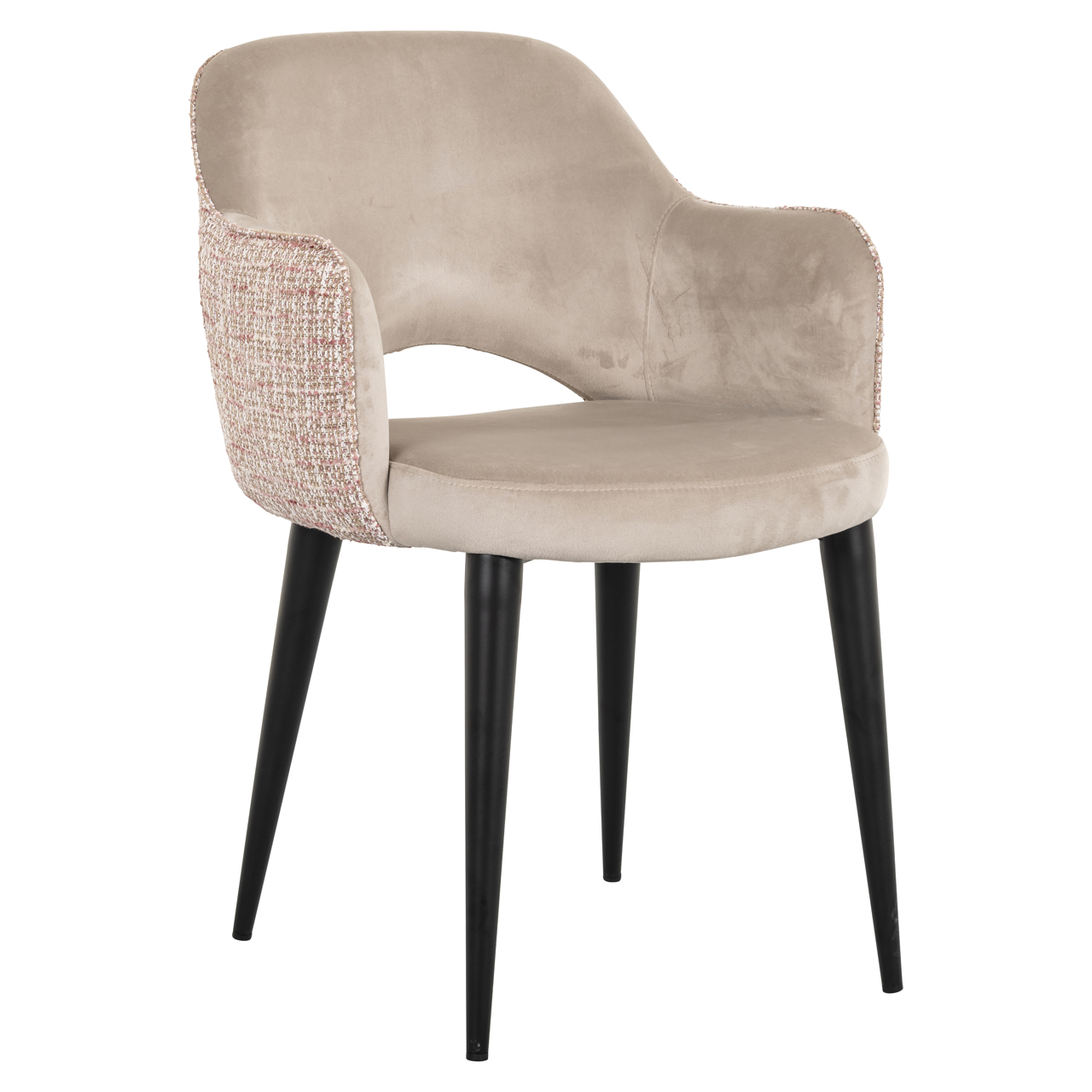 Eetkamerstoel Giovanna trendy rose / khaki velvet - Afbeelding 2