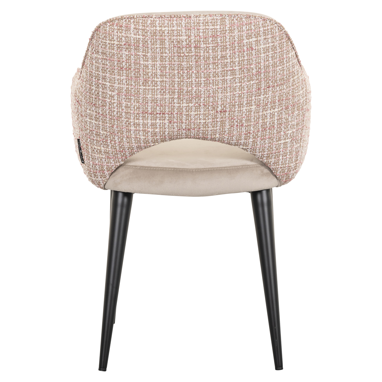 Eetkamerstoel Giovanna trendy rose / khaki velvet - Afbeelding 4