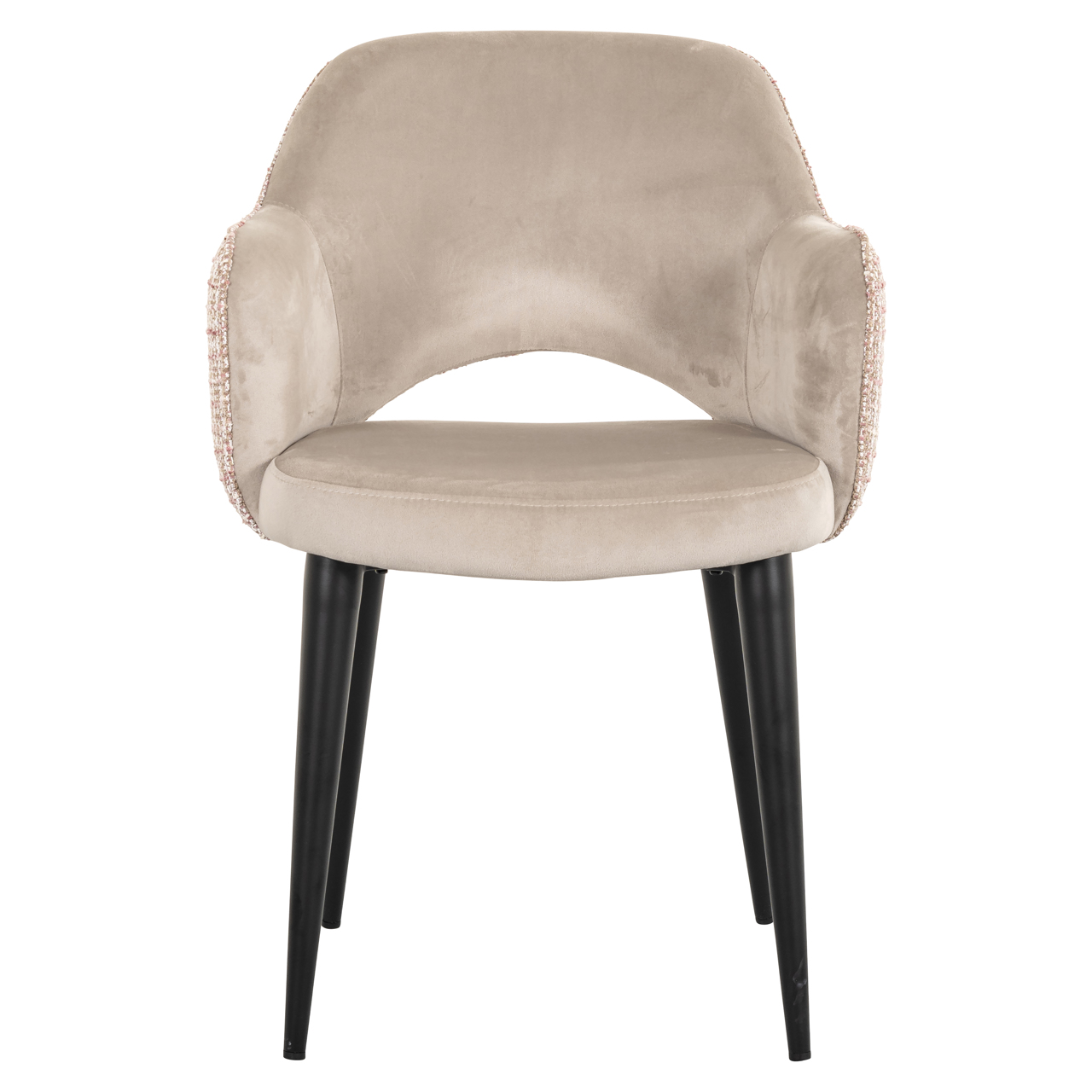 Eetkamerstoel Giovanna trendy rose / khaki velvet - Afbeelding 5