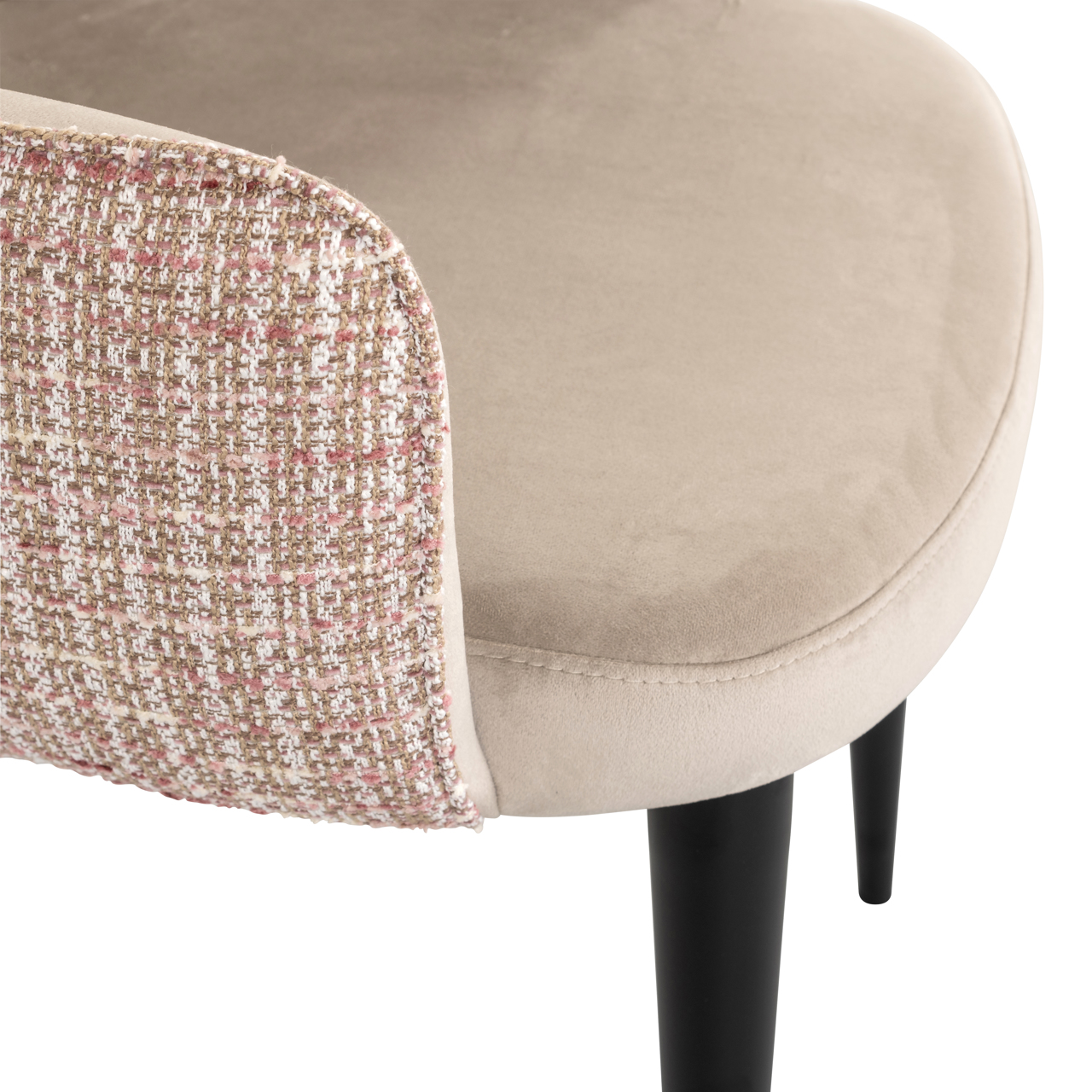 Eetkamerstoel Giovanna trendy rose / khaki velvet - Afbeelding 9