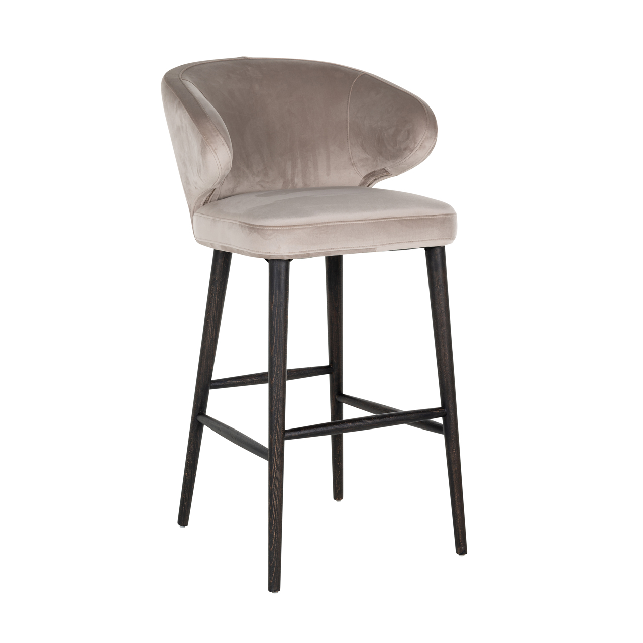 Barstoel indigo khaki velours - Afbeelding 2