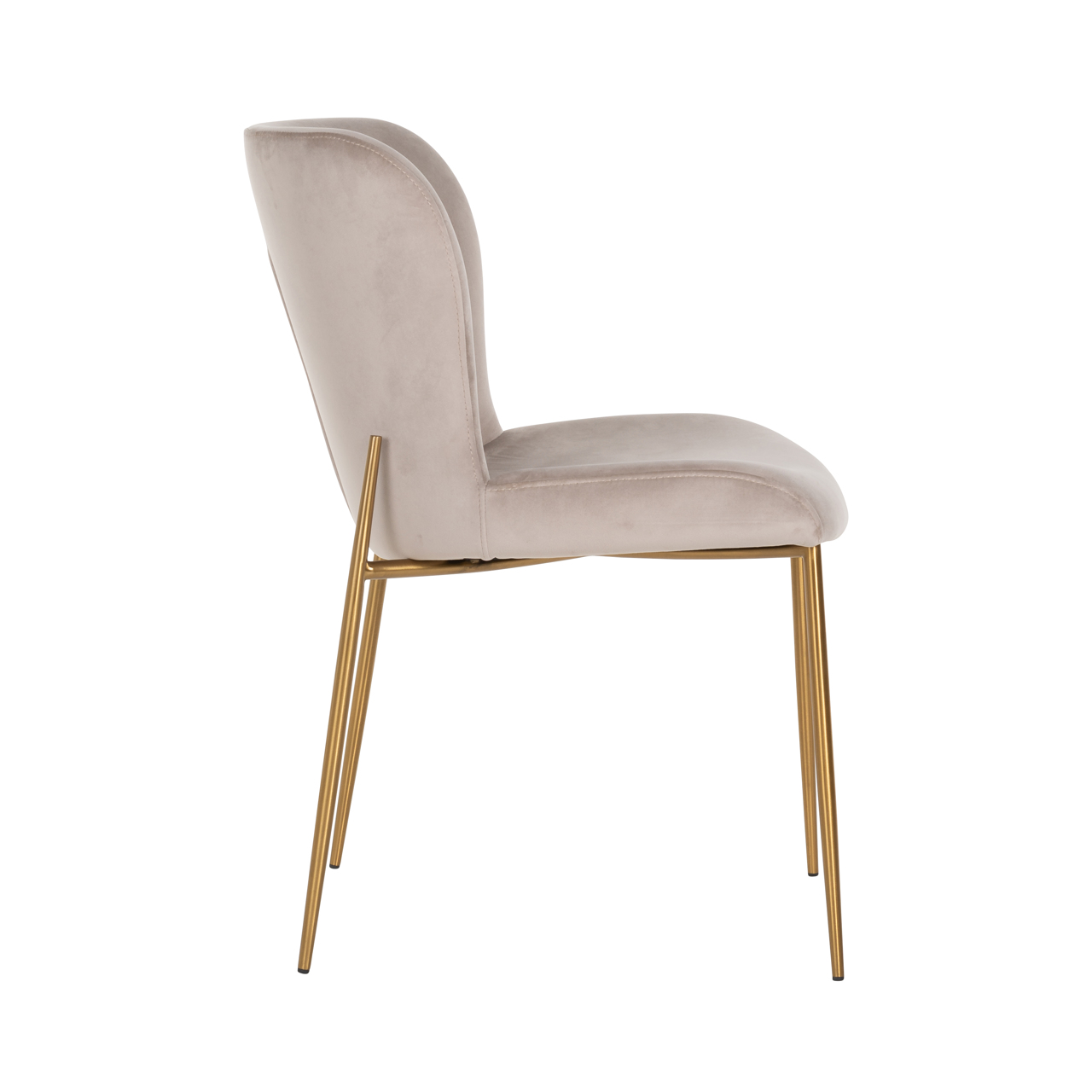 Eetkamerstoel Odessa khaki velvet fire retardant (Set of 2) - Afbeelding 3